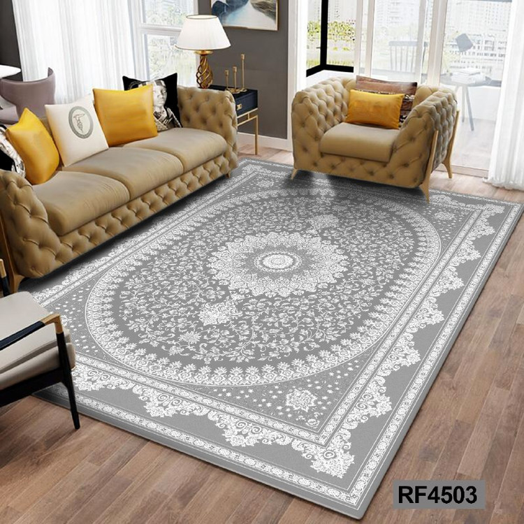 فرشینه مدرن و کلاسیک، با ترکیب رنگهای مختلف، مناسب چیدمانهای امروزی و فضاهای مدرن و کلاسیک