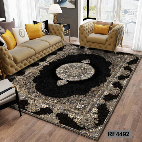 فرشینه مدرن و کلاسیک، با ترکیب رنگهای مختلف، مناسب چیدمانهای امروزی و فضاهای مدرن و کلاسیک