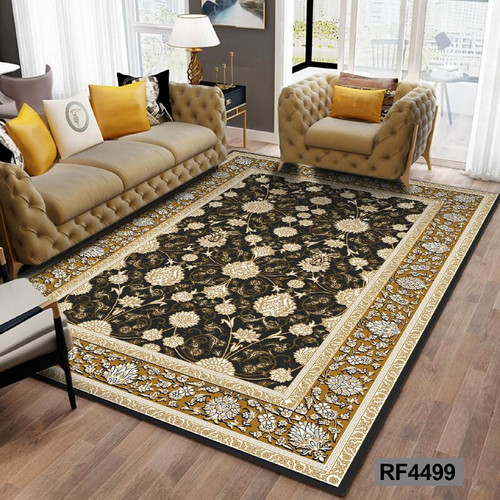 فرشینه مدرن و کلاسیک، با ترکیب رنگهای مختلف، مناسب چیدمانهای امروزی و فضاهای مدرن و کلاسیک