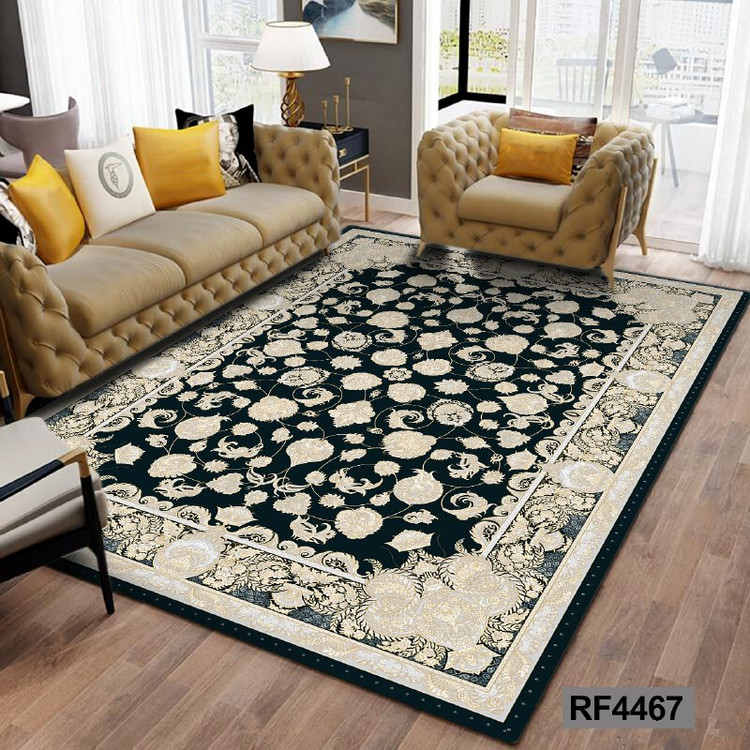 فرشینه مدرن و کلاسیک، با ترکیب رنگهای مختلف، مناسب چیدمانهای امروزی و فضاهای مدرن و کلاسیک