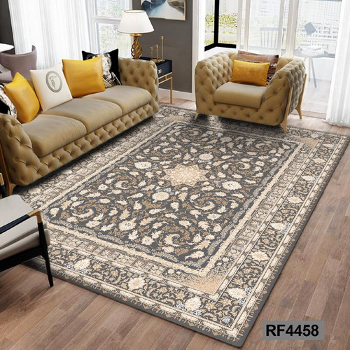 فرشینه مدرن و کلاسیک، با ترکیب رنگهای مختلف، مناسب چیدمانهای امروزی و فضاهای مدرن و کلاسیک