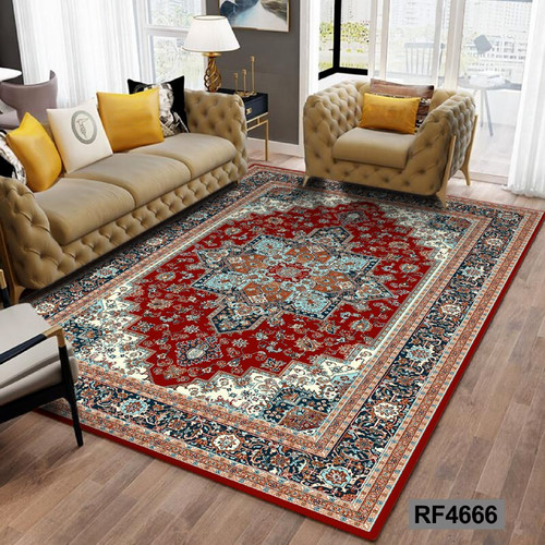 فرشینه مدرن و کلاسیک، با ترکیب رنگهای مختلف، مناسب چیدمانهای امروزی و فضاهای مدرن و کلاسیک