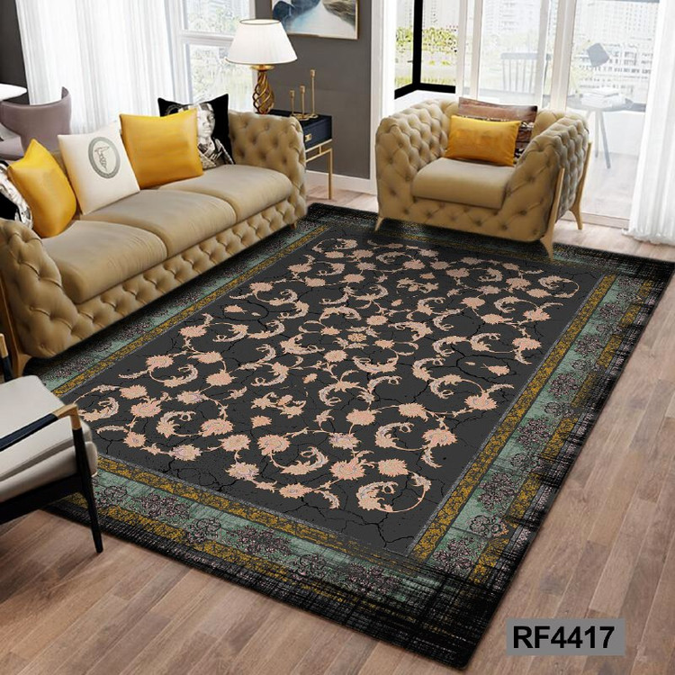 فرشینه مدرن و کلاسیک، با ترکیب رنگهای مختلف، مناسب چیدمانهای امروزی و فضاهای مدرن و کلاسیک