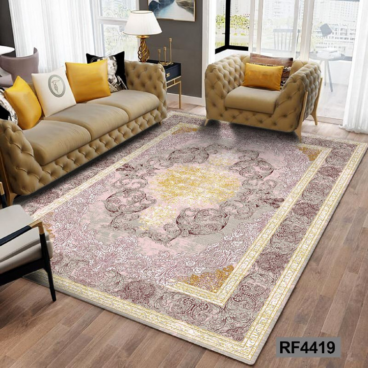 فرشینه مدرن و کلاسیک، با ترکیب رنگهای مختلف، مناسب چیدمانهای امروزی و فضاهای مدرن و کلاسیک