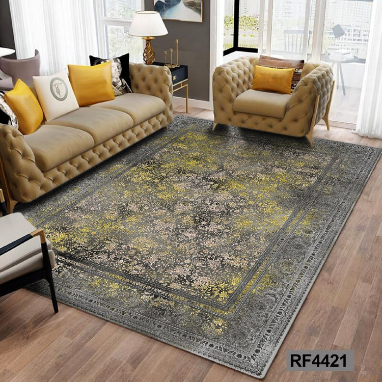 فرشینه مدرن و کلاسیک، با ترکیب رنگهای مختلف، مناسب چیدمانهای امروزی و فضاهای مدرن و کلاسیک