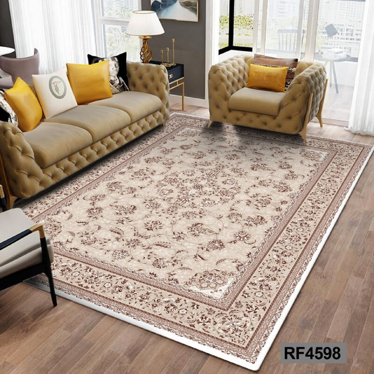 فرشینه مدرن و کلاسیک، با ترکیب رنگهای مختلف، مناسب چیدمانهای امروزی و فضاهای مدرن و کلاسیک