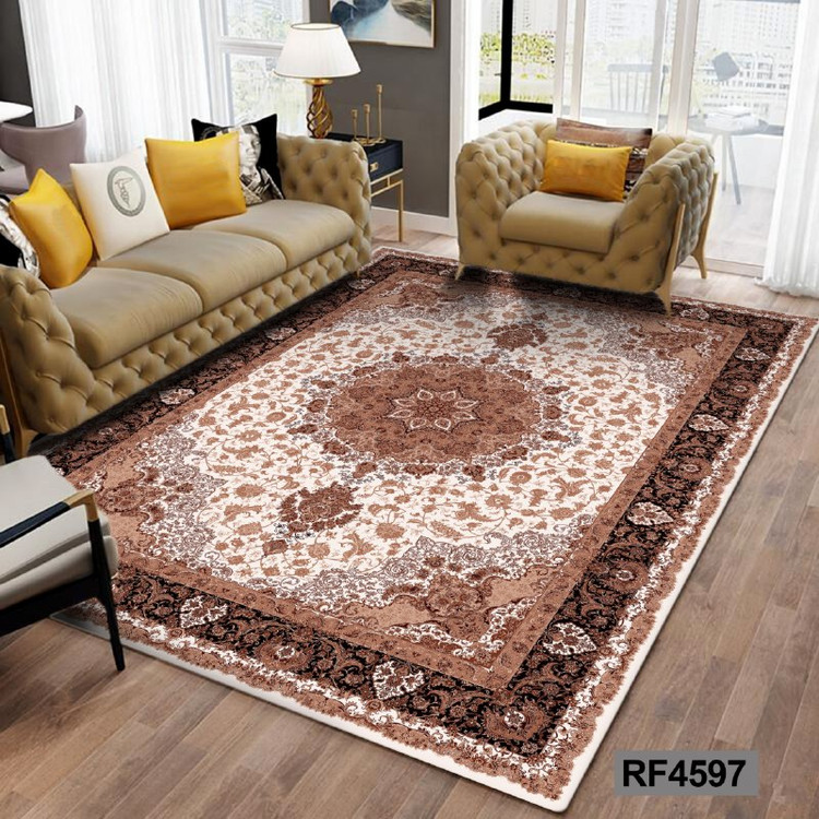 فرشینه مدرن و کلاسیک، با ترکیب رنگهای مختلف، مناسب چیدمانهای امروزی و فضاهای مدرن و کلاسیک