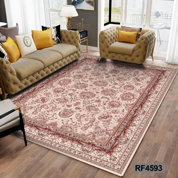 فرشینه مدرن و کلاسیک، با ترکیب رنگهای مختلف، مناسب چیدمانهای امروزی و فضاهای مدرن و کلاسیک