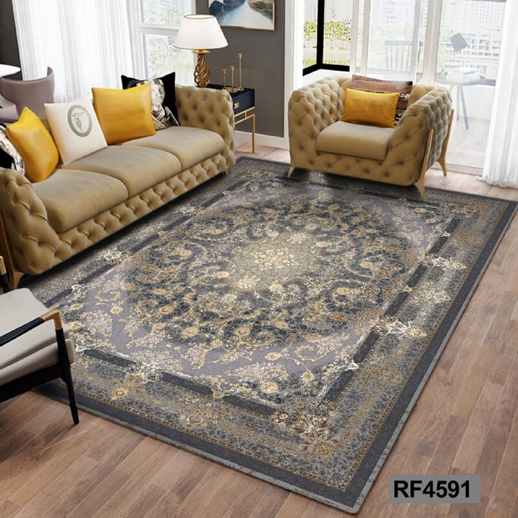 فرشینه مدرن و کلاسیک، با ترکیب رنگهای مختلف، مناسب چیدمانهای امروزی و فضاهای مدرن و کلاسیک