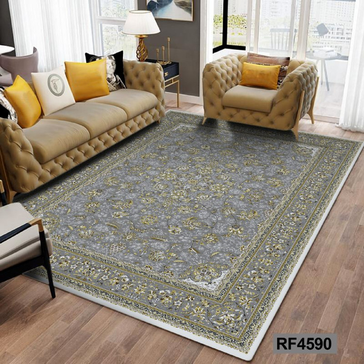 فرشینه مدرن و کلاسیک، با ترکیب رنگهای مختلف، مناسب چیدمانهای امروزی و فضاهای مدرن و کلاسیک