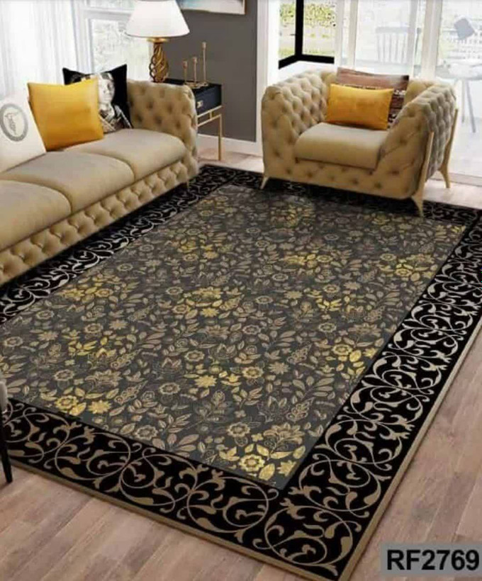 فرشینه مدرن و کلاسیک، با ترکیب رنگهای مختلف، مناسب چیدمانهای امروزی و فضاهای مدرن و کلاسیک
