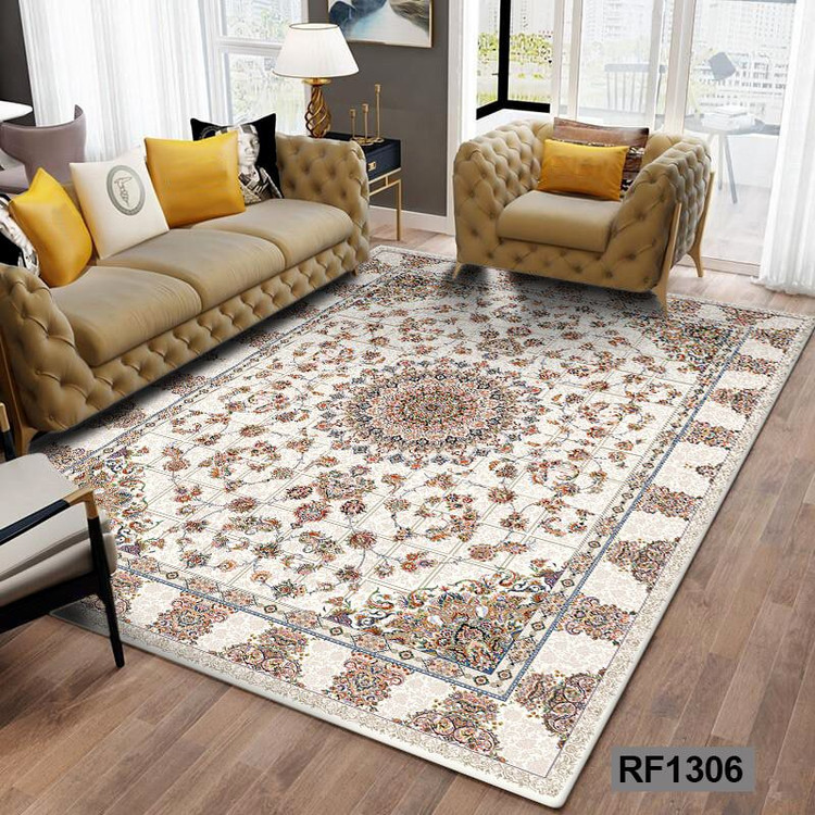 فرشینه مدرن و کلاسیک، با ترکیب رنگهای مختلف، مناسب چیدمانهای امروزی و فضاهای مدرن و کلاسیک