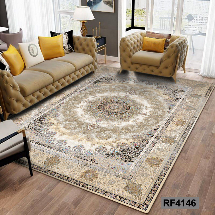 فرشینه مدرن و کلاسیک، با ترکیب رنگهای مختلف، مناسب چیدمانهای امروزی و فضاهای مدرن و کلاسیک