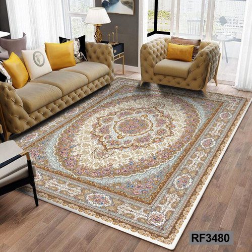 فرشینه مدرن و کلاسیک، با ترکیب رنگهای مختلف، مناسب چیدمانهای امروزی و فضاهای مدرن و کلاسیک