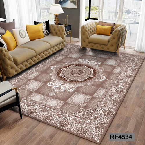 فرشینه مدرن و کلاسیک، با ترکیب رنگهای مختلف، مناسب چیدمانهای امروزی و فضاهای مدرن و کلاسیک