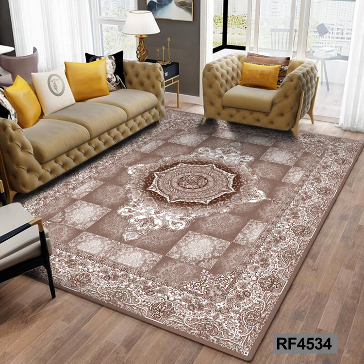 فرشینه مدرن و کلاسیک، با ترکیب رنگهای مختلف، مناسب چیدمانهای امروزی و فضاهای مدرن و کلاسیک