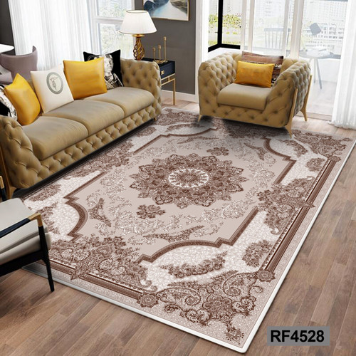 فرشینه مدرن و کلاسیک، با ترکیب رنگهای مختلف، مناسب چیدمانهای امروزی و فضاهای مدرن و کلاسیک