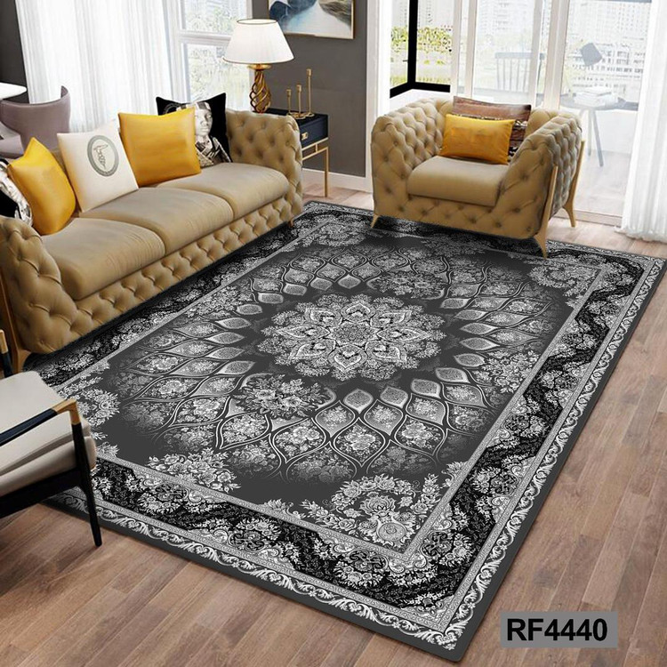 فرشینه مدرن و کلاسیک، با ترکیب رنگهای مختلف، مناسب چیدمانهای امروزی و فضاهای مدرن و کلاسیک