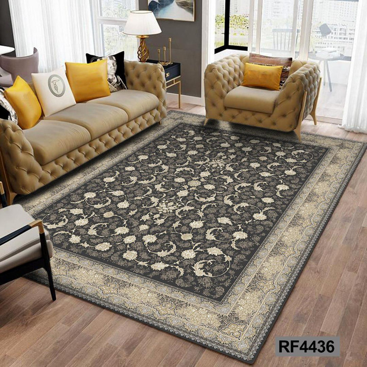 فرشینه مدرن و کلاسیک، با ترکیب رنگهای مختلف، مناسب چیدمانهای امروزی و فضاهای مدرن و کلاسیک