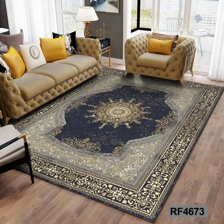 فرشینه مدرن و کلاسیک، با ترکیب رنگهای مختلف، مناسب چیدمانهای امروزی و فضاهای مدرن و کلاسیک