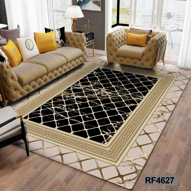 فرشینه مدرن و کلاسیک، با ترکیب رنگهای مختلف، مناسب چیدمانهای امروزی و فضاهای مدرن و کلاسیک