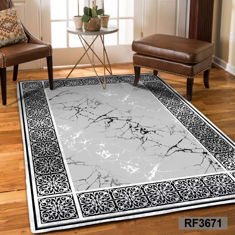 فرشینه مدرن و کلاسیک، با ترکیب رنگهای مختلف، مناسب چیدمانهای امروزی و فضاهای مدرن و کلاسیک