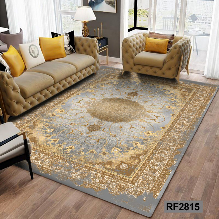 فرشینه مدرن و کلاسیک، با ترکیب رنگهای مختلف، مناسب چیدمانهای امروزی و فضاهای مدرن و کلاسیک